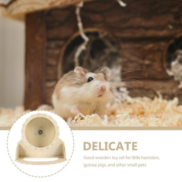 Squirrel Toys Gerbil Wheel Hedgehog Wheel Wooden Hamster Running Wheel Wooden H Carousel 2