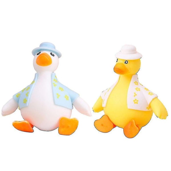 2pcs Duck Squeeze Toys Funny Decompression Toys Cartoon Duck Stretchy Toy Carousel 1