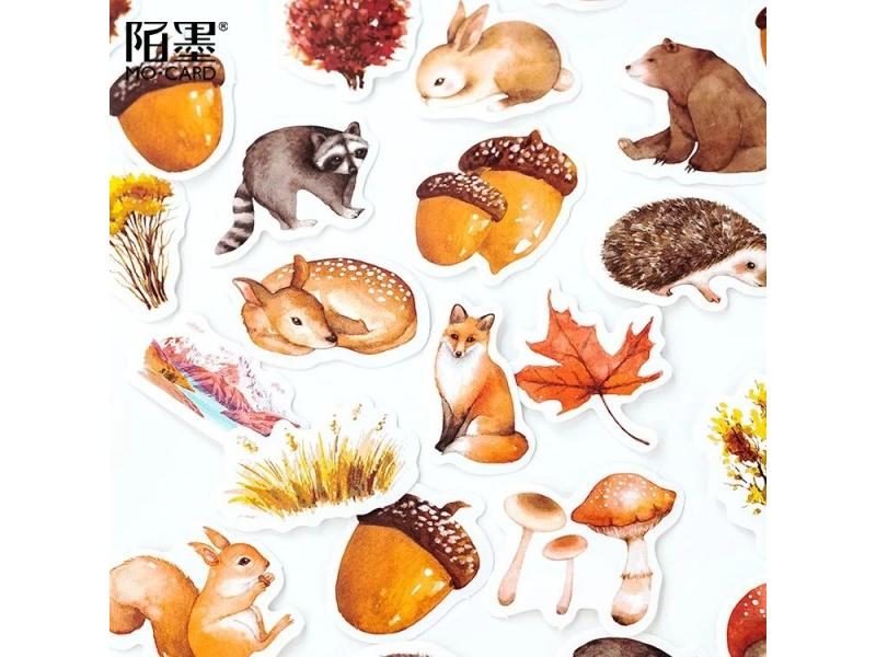 Mohamm Box Journal Japanese Paper Fall Squirrel Stationery Small Travel Diary Carousel 1