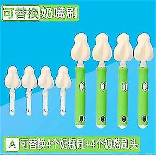 1 Set Detachable Milk Bottle Cleaning Brushes Replacement Pacifier Cleaning Bru Carousel 1