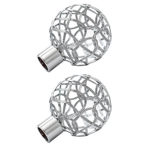 2pcs Nordic Curtain Rod End Simple Curtain Head Plug Home Curtain Decor White Carousel 1