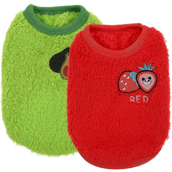 2 Pcs Bunny Clothes Rabbit Sweatshirt Pet Avocado Costume Warm Hamster Clothes Carousel 1