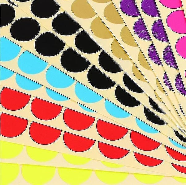 30 Sheets Colorful Dots Stickers Simple Chic Safe Round Stickers Round Labels C Carousel 2