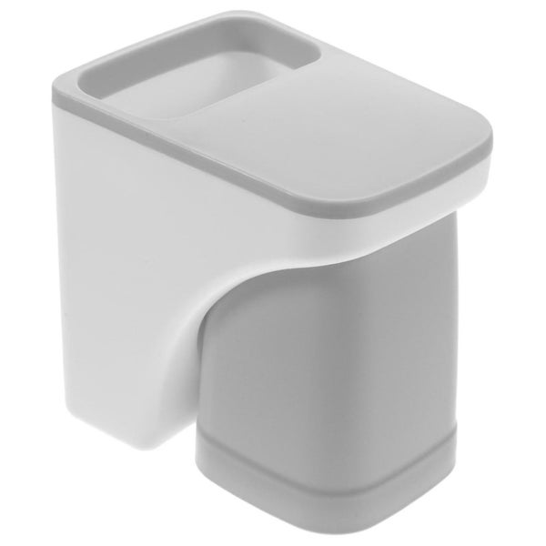 1 Set Durable Bathroom Storage Rack Wall mounted Toothbrush Holder grey Carousel 2