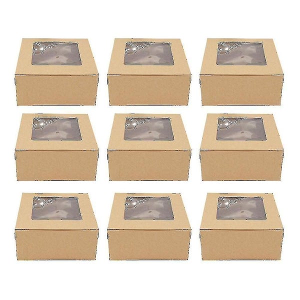 20pcs Baking Boxes With Inserts Tray Paper Transparent Cupcake Boxes Containers Carousel 1