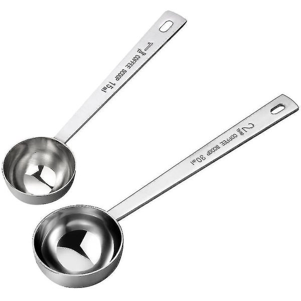 2 Pcs Metal Serving Spoons Measure Spoons Coffee Measure Scoop Baking Scoop Tea Carousel 1
