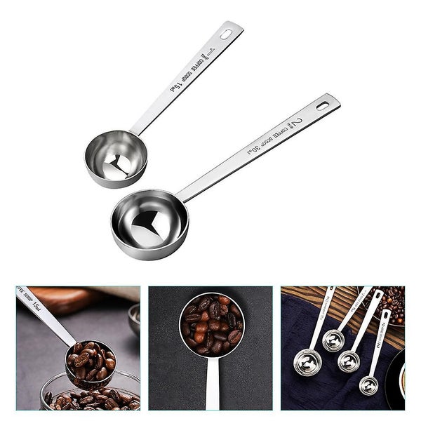 2 Pcs Metal Serving Spoons Measure Spoons Coffee Measure Scoop Baking Scoop Tea Carousel 2