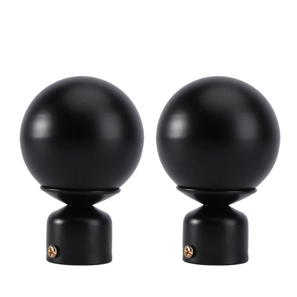 2pcs Decorative Curtain Rod End Curtain Rod Head Plug Window Curtain Rod Decor Carousel 1