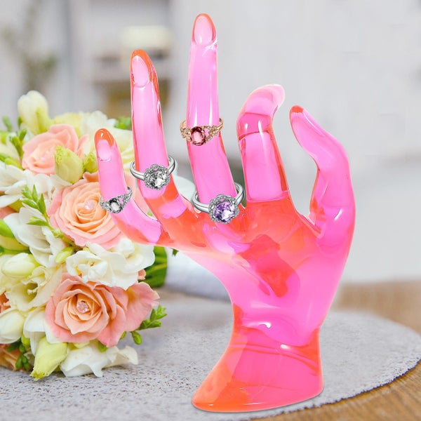 Jewelry Rings Mannequin Shaped Rack Engagement Display Holder Hand Form Stand R Carousel 3