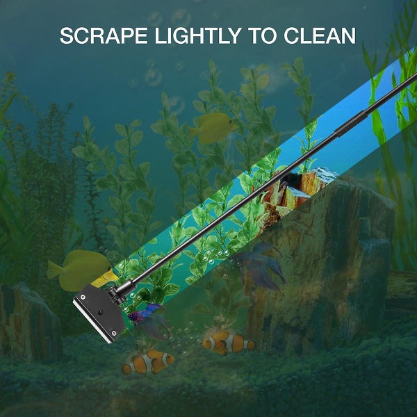 Popetpop 65cm Fish Tank Aquarium Stainless Steel Algae Scraper Cleaning Razor C Carousel 2