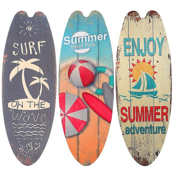 3pcs Surfboard Wall Decorations Surfboard Wall Art Decor Outdoor Signs Party De Carousel 1