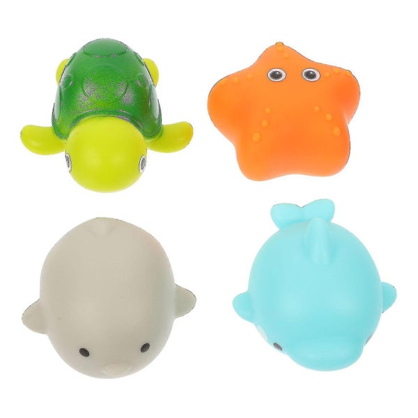 4 Pcs Baby Tots Floating Animals Bath Toys Floating Bathtub Toys Light Bathtub Carousel 1