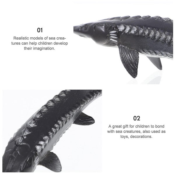 Kids Bath Toy Fish Photography Prop Marine Life Toys Fake Chinese Sturgeon Fish Carousel 5