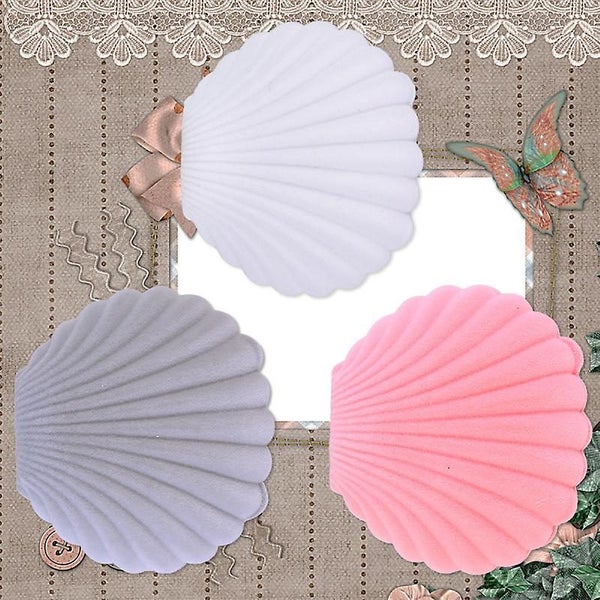 1 Piece Shell Shape Lovely Wedding Engagement Ring Box For Earrings Necklace Br Carousel 4
