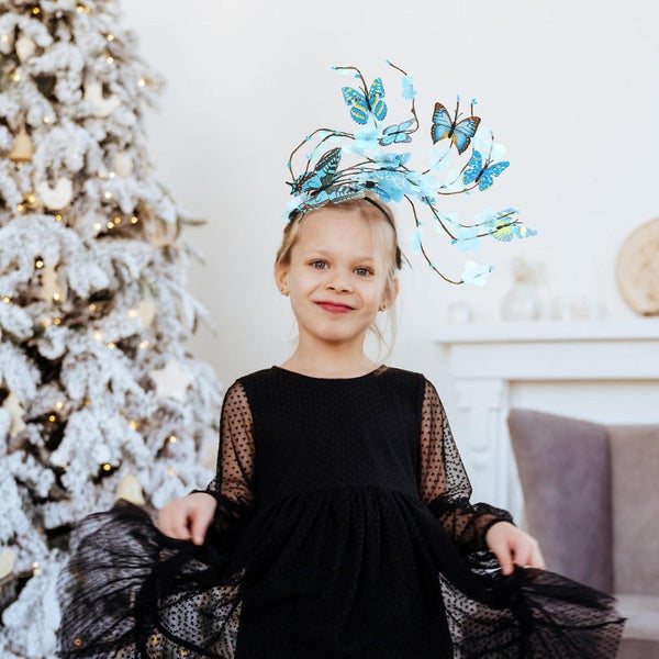 Butterfly Fascinator Headband Exaggerated Headband Tea Party Headpiece Women He Carousel 2