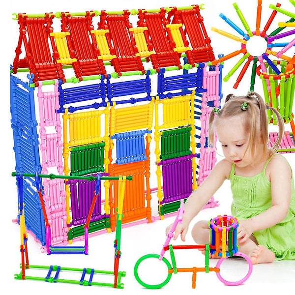 500 Pieces Building Blocks Kids Intelligence Toy Smart Stick Building Block Toy Carousel 1
