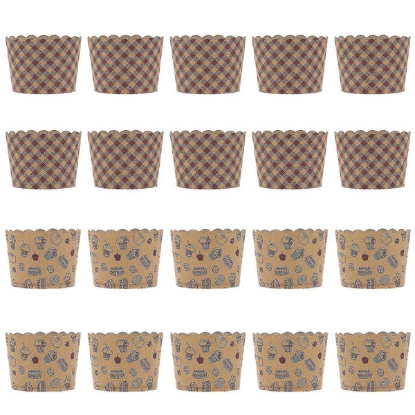 100 Pcs Cupcake Wrappers English Muffins Oil Proof Paper Cake Holder Cake Baki Carousel 1