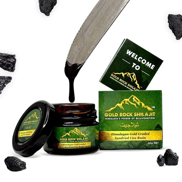 Shilajit Pure Himalayan Gold Graded, Authentic Sundried Shilajit Resin - 30g JAR Carousel 1