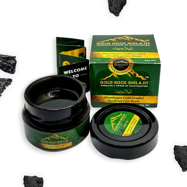 Shilajit Pure Himalayan Gold Graded, Authentic Sundried Shilajit Resin - 60g JAR Carousel 2