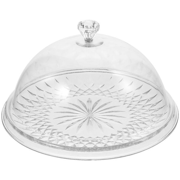 Cake Tray With Lid Clear Cake Stand With Dome Snack Serving Tray For Wedding Pa Carousel 1