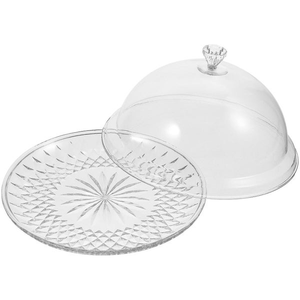 Cake Tray With Lid Clear Cake Stand With Dome Snack Serving Tray For Wedding Pa Carousel 3