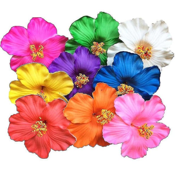 9 Pcs Hair Decorations Hawaiian Flowers Hair Beach Wedding Hair Clip Hawaiian A Carousel 1