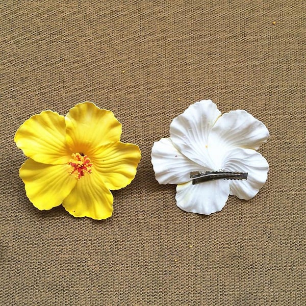 9 Pcs Hair Decorations Hawaiian Flowers Hair Beach Wedding Hair Clip Hawaiian A Carousel 4