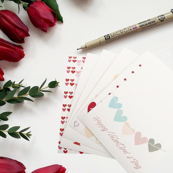 2 Set Of Greeting Cards With Envelopes Valentine's Day Heart Greeting Cards Fes Carousel 2