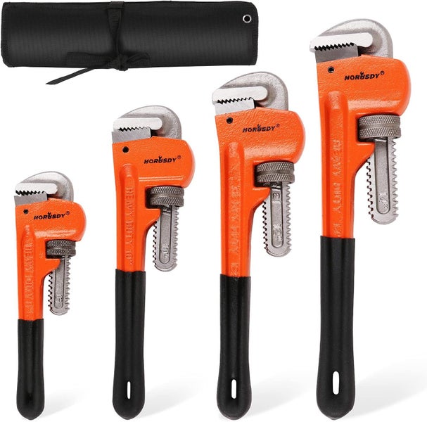 Heavy Duty Pipe Wrench 4pc Set Carousel 2