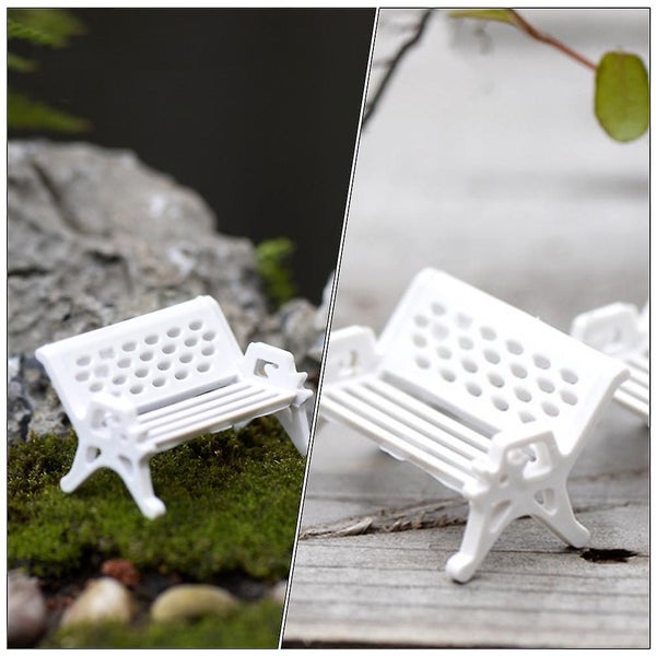 15pcs Mini House Bench Model Miniature Bench Doll Furniture Model Decor Carousel 4