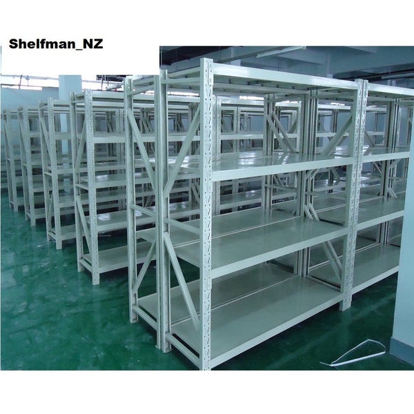Heavy duty Shelving unit 4m(L)x0.5m(W)x2m(H) 1600KG capacity - White Carousel 2