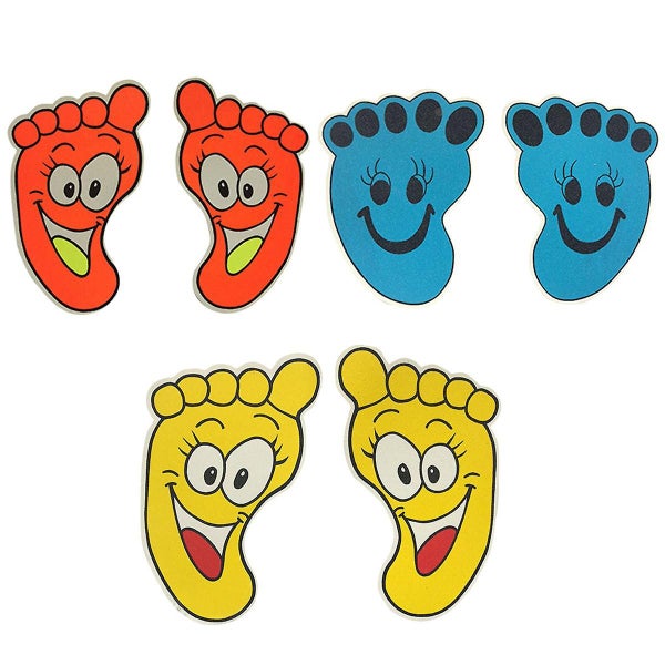 6 Pcs Bath Mats Tub Footprint Bathtub Stickers Anti Stickers Anti slip Decals Carousel 1