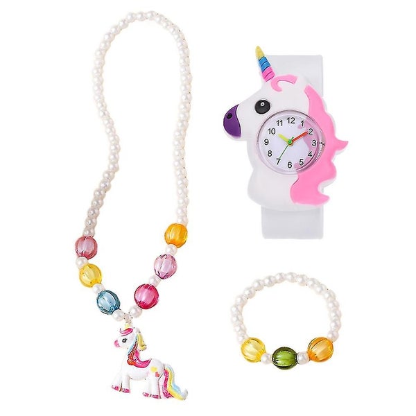 Bracelets Beaded Girls Bracelet Necklace Children Unicorns Design Necklace Girl Carousel 1