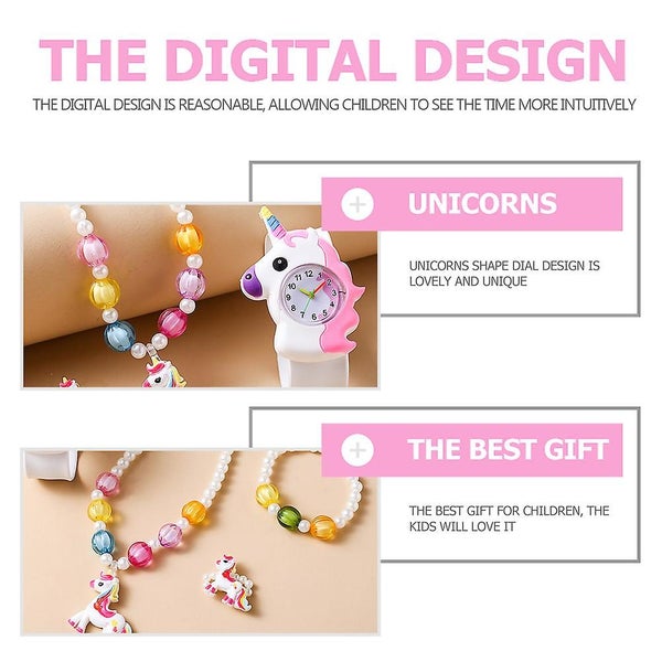 Bracelets Beaded Girls Bracelet Necklace Children Unicorns Design Necklace Girl Carousel 2