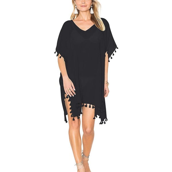 Women Chiffon Tassel Swimsuit Bikini Stylish Beach Cover Up Beach Beach Resort Carousel 1