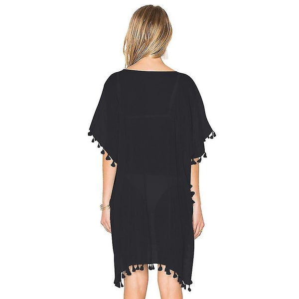 Women Chiffon Tassel Swimsuit Bikini Stylish Beach Cover Up Beach Beach Resort Carousel 2