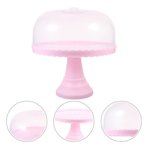 Cake Plate With Dome Lid Cake Cupcake Holder Serving Platter Dessert Display Pl Carousel 2