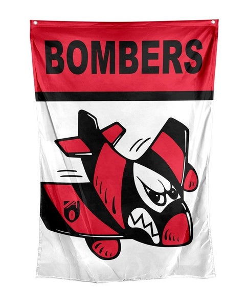 Essendon Bombers AFL Retro Mascot Design Wall Flag Banner Carousel 1