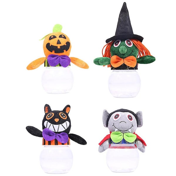 1 Set 4 Pcs Halloween Decoration Pumpkin Witch Jar assorted Color Carousel 1