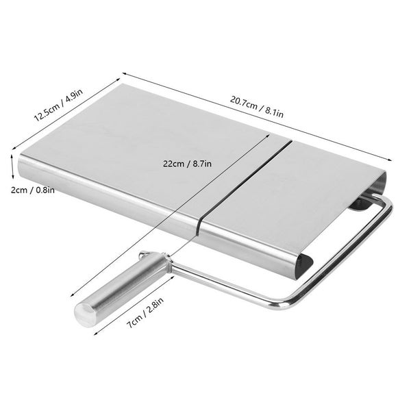 Stainless Steel Wire Making Cheese Slicer Butter Cutter Knife Board Dessert 25cm Carousel 3