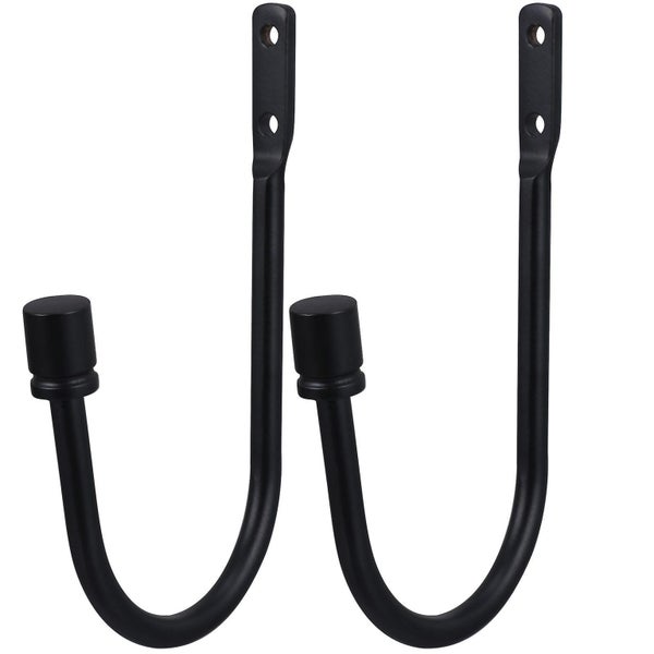 1 Pair Curtain Hold Backs U shaped Curtain Hooks Wall Mounted Drapery Tiebacks Carousel 1