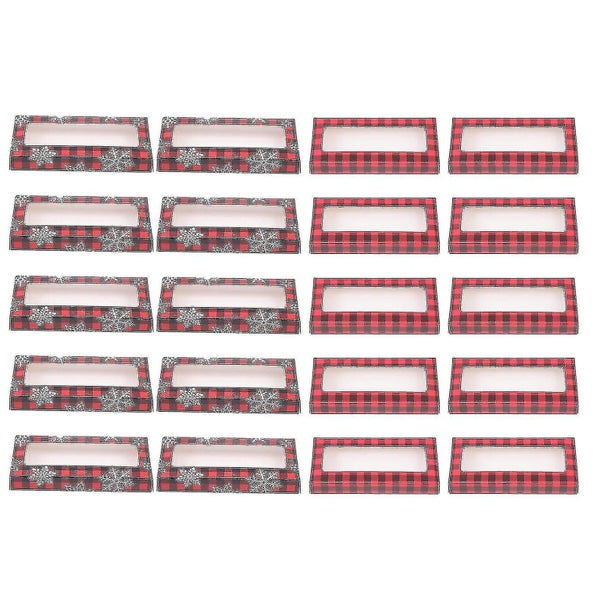 20pcs Christmas Snowflake Pattern False Eyelash Boxes Lovely Xmas Eyelash Cases Carousel 1
