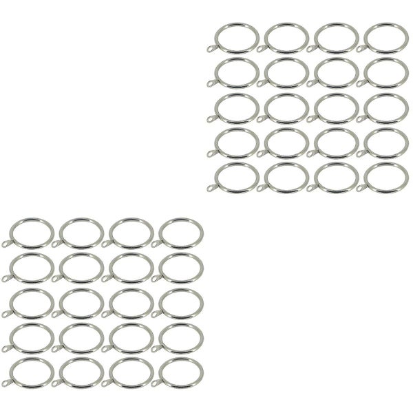 40 Pcs Curtain Hanging Rings With Ear Ring Sturdy Iron Window Curtain Ring Cur Carousel 3