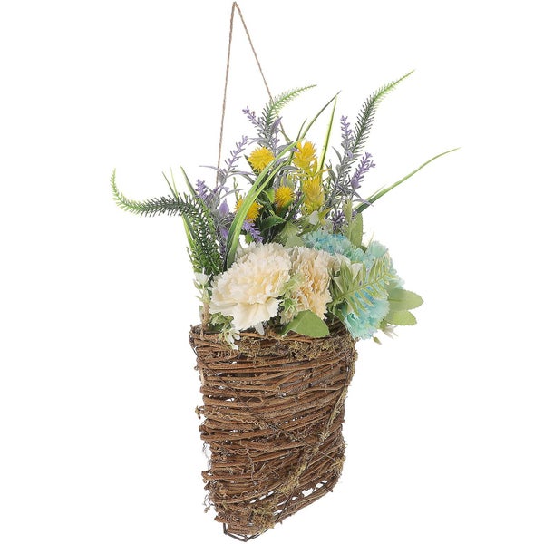 Door Hanging Flower Basket Artificial Lifelike Flower Basket Door Wall Hanging Carousel 2
