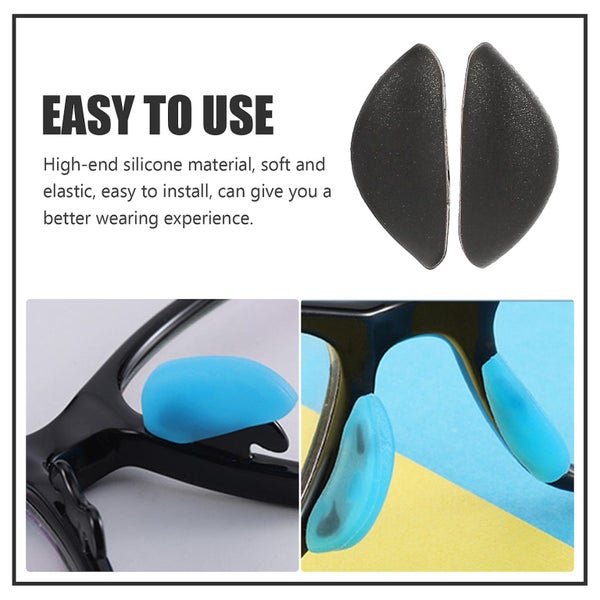 10 Pairs Silicone Eyeglass Nose Pads Adhesive Eyeglass Nose Pad Sunglasses Nose Carousel 4