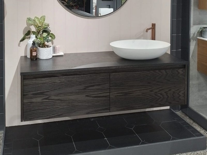 Stanza Legno 1500 2 Drawer Wall Vanity in Smoke *Ex-Display* Was $4399 Carousel 1