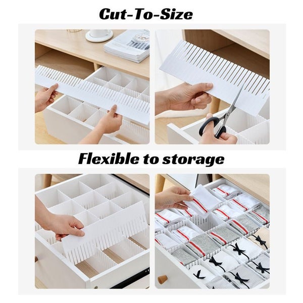 5PCS Drawer Dividers Drawer Storage Organizer DIY Grid Drawer Dividers-38*7cm Carousel 2