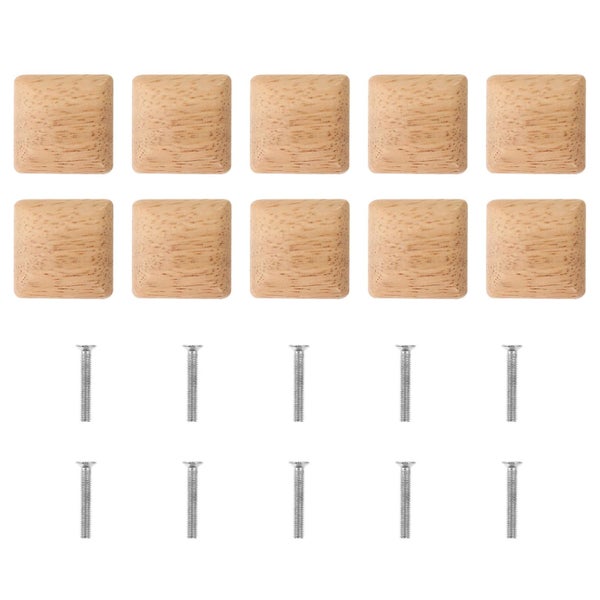 10 Pcs Minigrip Square Wood Cabinet Pulls Dresser Knobs Square Closet Pulls Bar Carousel 1