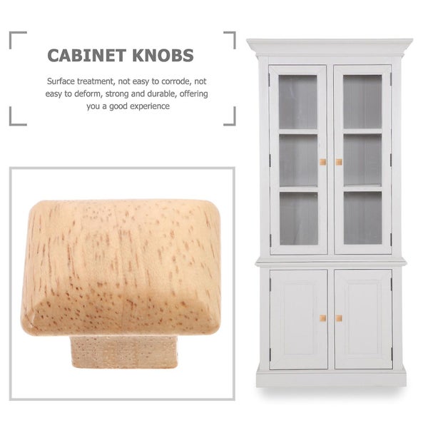10 Pcs Minigrip Square Wood Cabinet Pulls Dresser Knobs Square Closet Pulls Bar Carousel 2