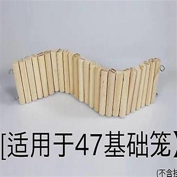Wooden Climbing Ladder Hamster Resting Ladder Toy Flexible Wooden Hamster Ladde Carousel 2
